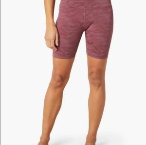 BeyondYoga Camo High Waisted Biker Shorts